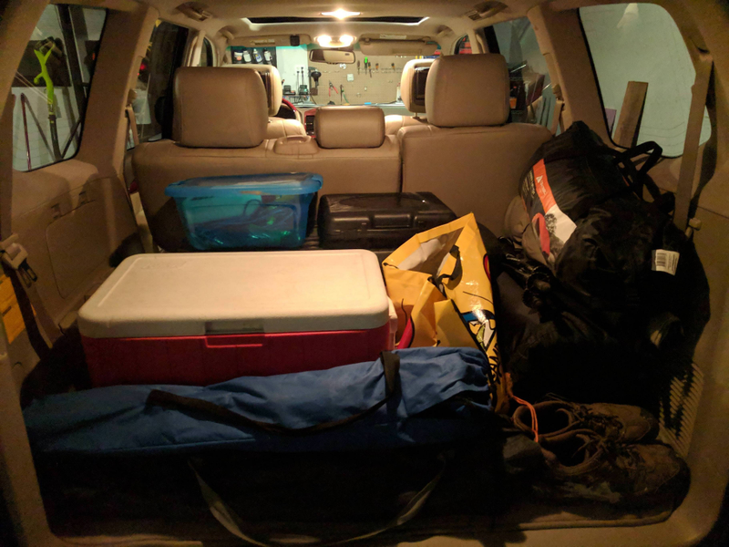 Loaded up for a camping trip